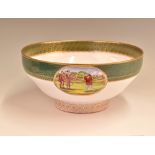 Spode Ceramic Limited Edition ‘Royal St Georges’ Hand Painted Golf Series Fruit Bowl with painted