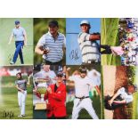 Collection of Golf Winners and Players signed large colour photographs (8) – Eddie Pepperell, Oliver