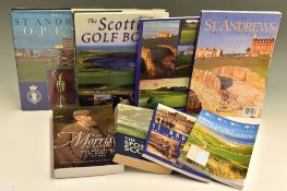 Collection of St Andrews and Scottish golf related books two signed (8) - Bobby Burnet (Historian to