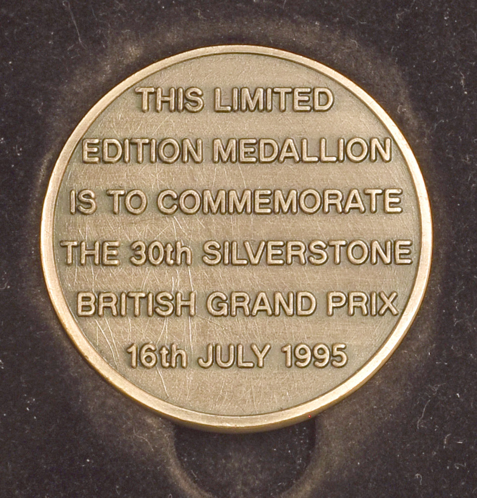 Motor Sport - 1995 Silverstone British Grand Prix 30th Year Anniversary Medal a Limited-Edition - Image 2 of 2