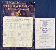 Signed 1983 Hastings and St Leonard Priory CC v Shrewsbury CC Cricket Scorecard with scores filled