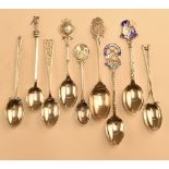 20x assorted hallmarked silver golf teaspoons – with assorted designs and hallmarks incl Knowle Golf