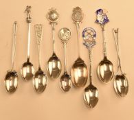 20x assorted hallmarked silver golf teaspoons – with assorted designs and hallmarks incl Knowle Golf