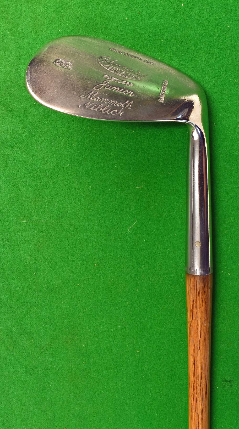 An immaculate Cochrane Edinburgh Junior Mammoth Niblick – head measures 4.25” x 3” fitted with the