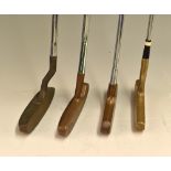 Selection of various John Letters and Forgan Golden Goose and other brass blade putters (4) – John