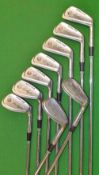 Set of Ben Hogan round sole irons (9) – from no.3 to Exploder – all with original Ben Hogan grips