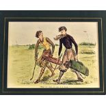 Collection of various Punch style and other artists coloured golfing sketches (4) all with