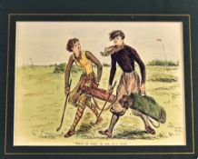 Collection of various Punch style and other artists coloured golfing sketches (4) all with