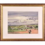 Reed, Ken - Turnberry Links original golfing watercolour - showing the links from the hotel signed