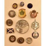 Golf assorted badge and medallion selection (14) – incl club badges for Burlington 1959, Thornton,