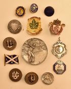 Golf assorted badge and medallion selection (14) – incl club badges for Burlington 1959, Thornton,