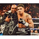 Boxing – Nigel Benn and Conor Benn signed Colour Photograph with signatures in silver pen to