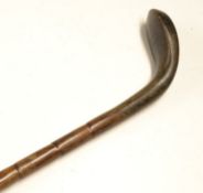 Original Chromed Head Sunday Golf walking stick – smf mashie stamped J.R.A to the rear - fitted with