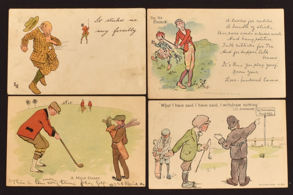 Selection of early humour golfing postcards (24)– incl Roy Maurice, H Cowham, Raphael Tuck & Sons, - Image 2 of 2