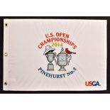 2014 Official US Open Golf Championship white pin flag - played at Pinehurst No.2 won by Martin