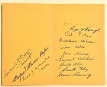 1963 Inaugural Women’s Netball World Championship Tournament signed card by the winners