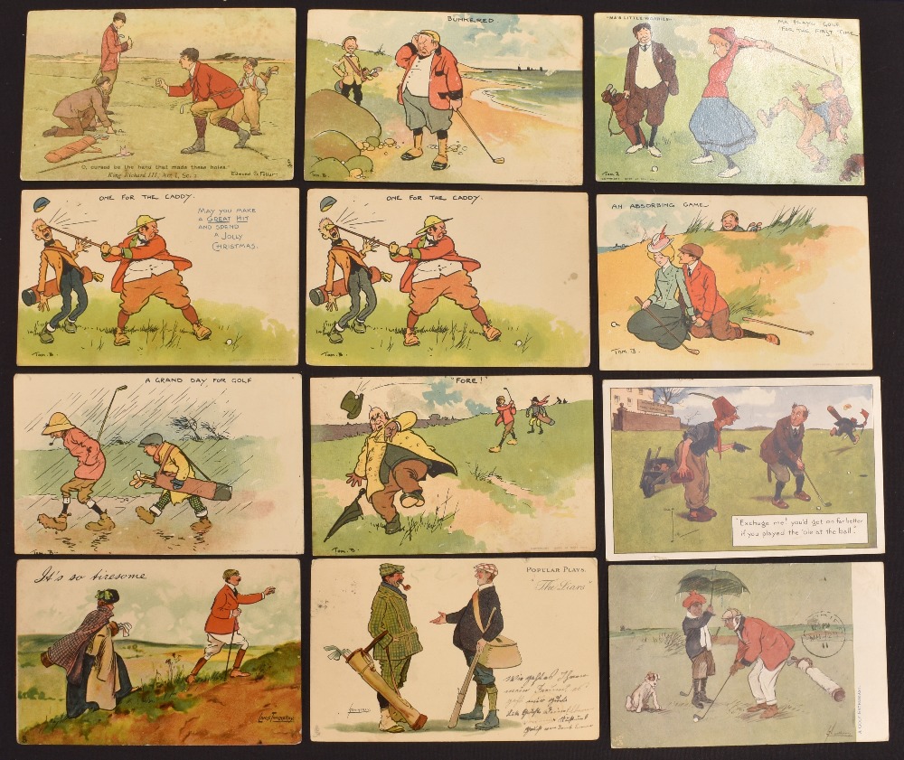 Large collection of early golfing humour postcards (48) – incl Golf Hints by Raphael Tuck & Sons, - Image 3 of 3