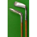 2x fine alloy and stainless steel putters – A Nellist “L” model longnose mallet head with circular