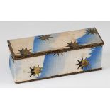Scarce Penfold Autograph Bromford golf ball box for 3 – decorative paper wrapped box with hinge