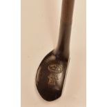 Fine A H Scott Elie Scotland Sunday golf walking stick - fitted with dark stained beech wood head