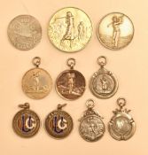 Golfing medallion and fob selection (10) – incl 3x Artisan Golfers’ Association example, Hawick Golf