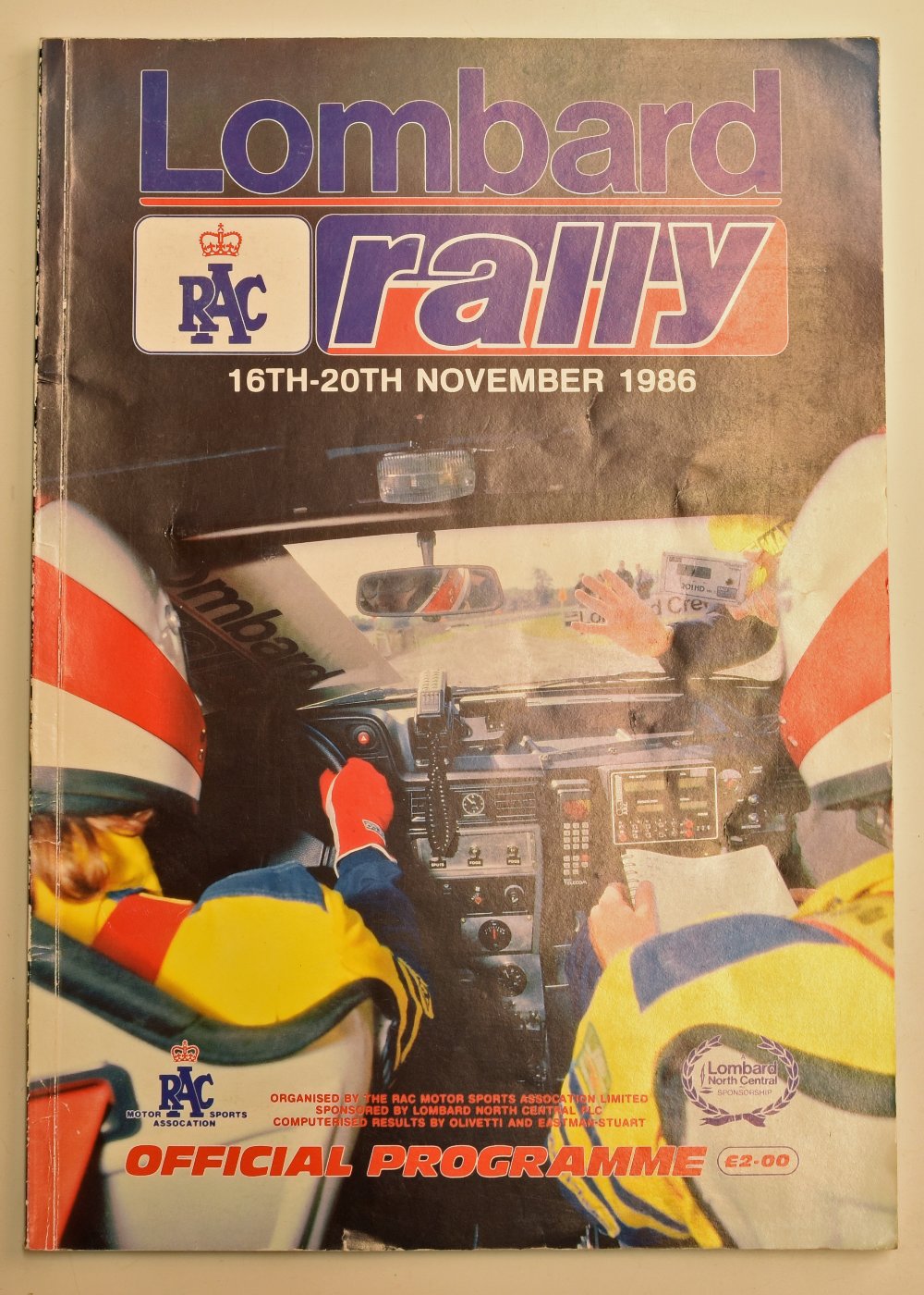 1986 Lombard RAC Rally Programme date 16-20th November appears in good condition overall