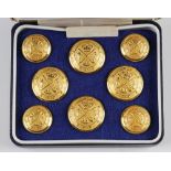 Royal Blackheath Golf Club set of Brass blazer buttons – comprising 4 front buttons and 2x2 cuff