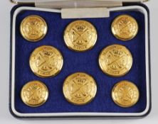 Royal Blackheath Golf Club set of Brass blazer buttons – comprising 4 front buttons and 2x2 cuff