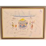 1998 England’s Cricket Tour of the West Indies limited edition signed Print in colour with