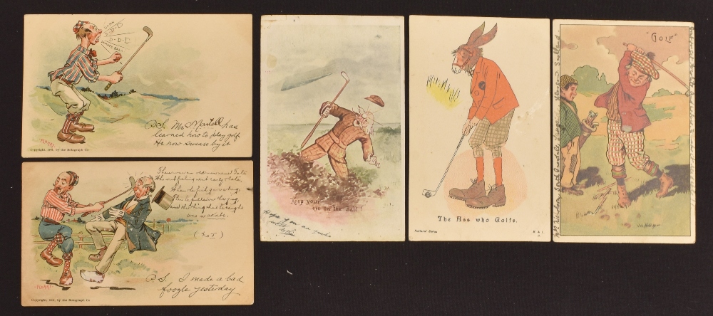 Collection of 25 early golfing humour postcards – incl Herriot Golf Series, Reliable Series, John - Image 3 of 3