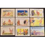 Selection of golfing naughty, seaside comic and humour postcards (32) – mostly by Bamforth & Co Ltd,