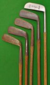5x assorted putters - a late stainless Ben Sayers Benny putter with ridge sole; C McDonald Glengarry