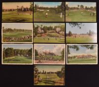 Collection of American Golf Course, Golf Club and Tennis postcards in the Pinehurst region from