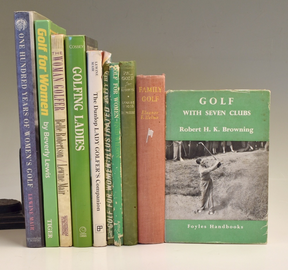 Collection of Women Golfers books (10) – incl Centenaries, Instruction, Fiction et al notable