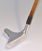 Fred Saunders Highgate GC Pat elongated back centre line alloy putter – with all the details on