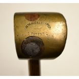 Rare Sir Walter Dalrymple Patent Hammer brass duplex mashie/putter c1890 – fitted with a weighted