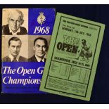 1968 Open Golf Championship signed programme - played at Carnoustie and signed by the winner Gary