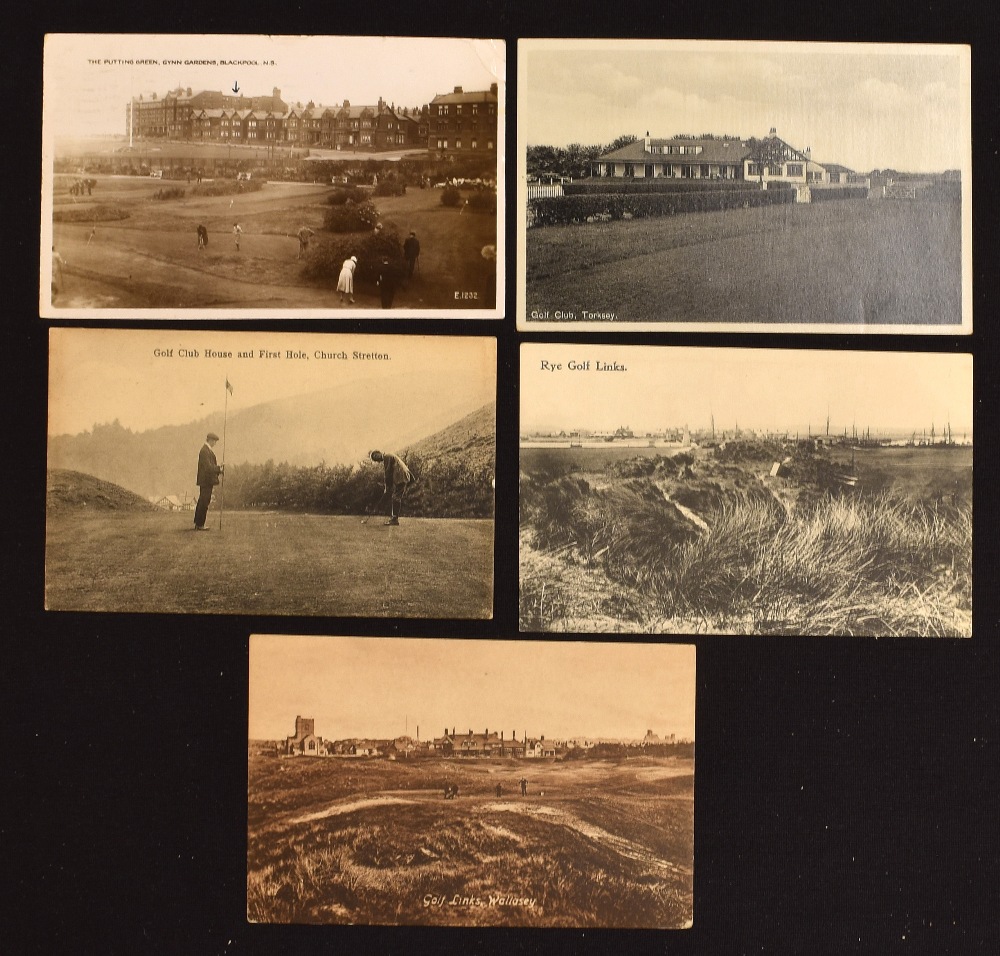 Collection of various English golf club and golf course postcards from the 1900s onwards (6) -