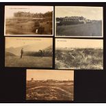 Collection of various English golf club and golf course postcards from the 1900s onwards (6) -