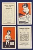 Boxing – D Cummins & Sons Famous Fighters Cigarette Cards complete set of 64, all appear in very