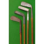 4 interesting putters – Harry Weetman autograph alloy rectangular offset with square neck – well