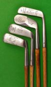 4x interesting putters – Vichand bent neck with diamond pattern face markings, Stymie measure to the