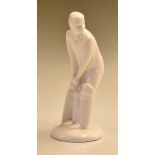 Royal Doulton Bone China Collection Cricket Figure depicts batsman at the ready, 2003 marked