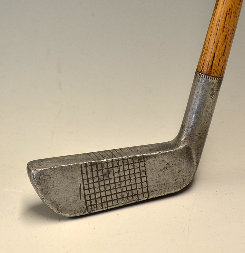 E A Noirit Walsall TSA model alloy round backed metal headed putter – with toe ended lead weight and - Image 2 of 3