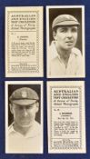 Major Drapkin & Co Australian and English Test Cricketers Cigarette Cards complete set of 40 appears