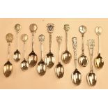 20x assorted hallmarked silver golf teaspoons – with assorted designs and hallmarks incl PWGC,