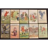 Collection of early comic and humorous golfing postcards from c1904 to 1926 (34) – incl Fred