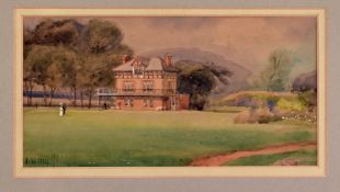 Joseph William Carey RUA (1859-1937) - Knock Golf Club - original golfing water colour of the