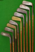 Interesting assortment of alloy, brass and hand forged putters et al from 1895 onwards (9) – R White