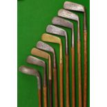 Interesting assortment of alloy, brass and hand forged putters et al from 1895 onwards (9) – R White